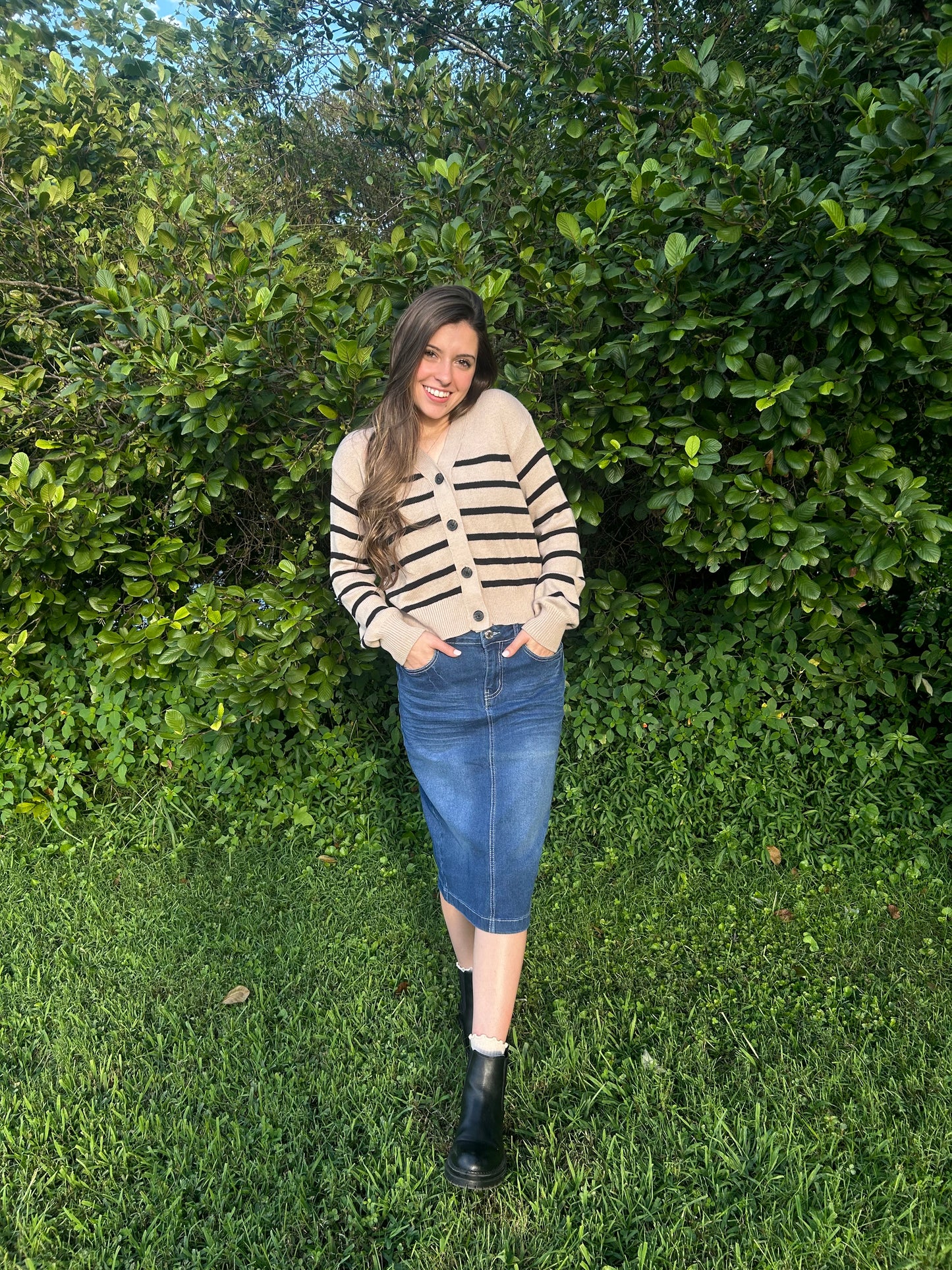 Medium Indigo Wash Denim Skirt