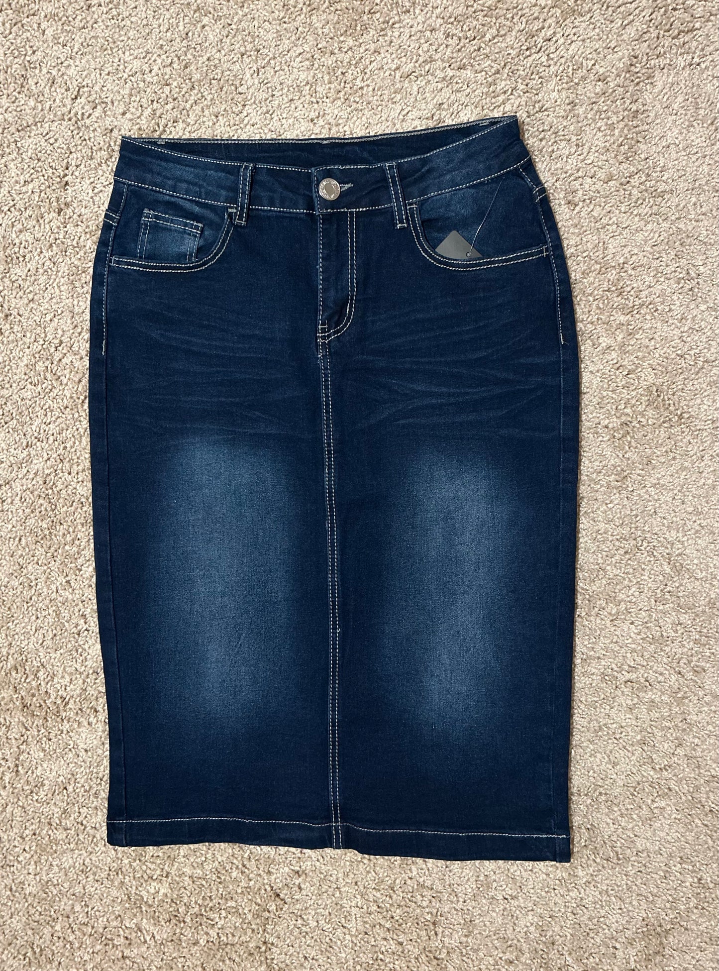 Dark Washed Denim Skirt