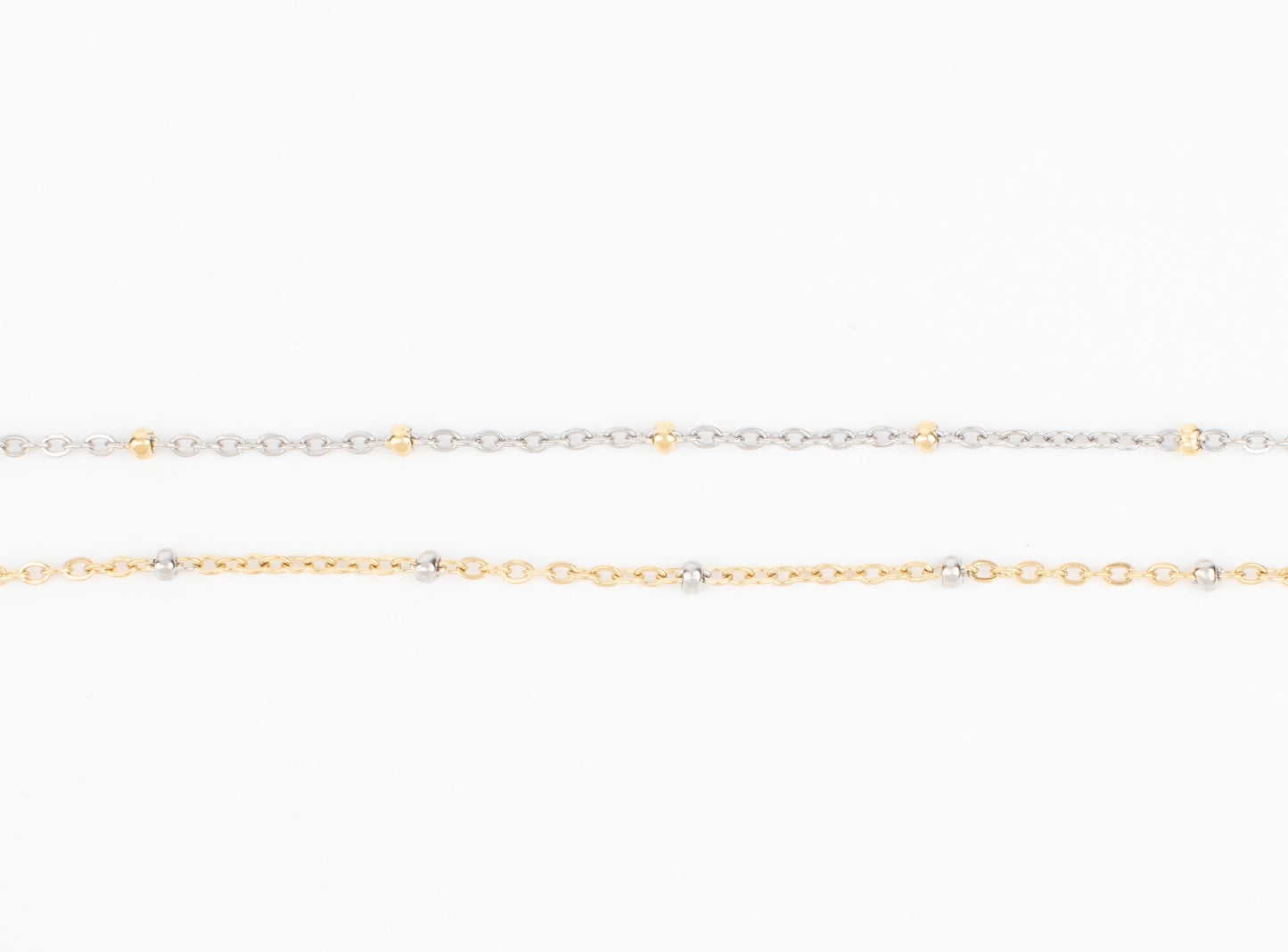 Mini Ball Two Tone Bracelet Chain