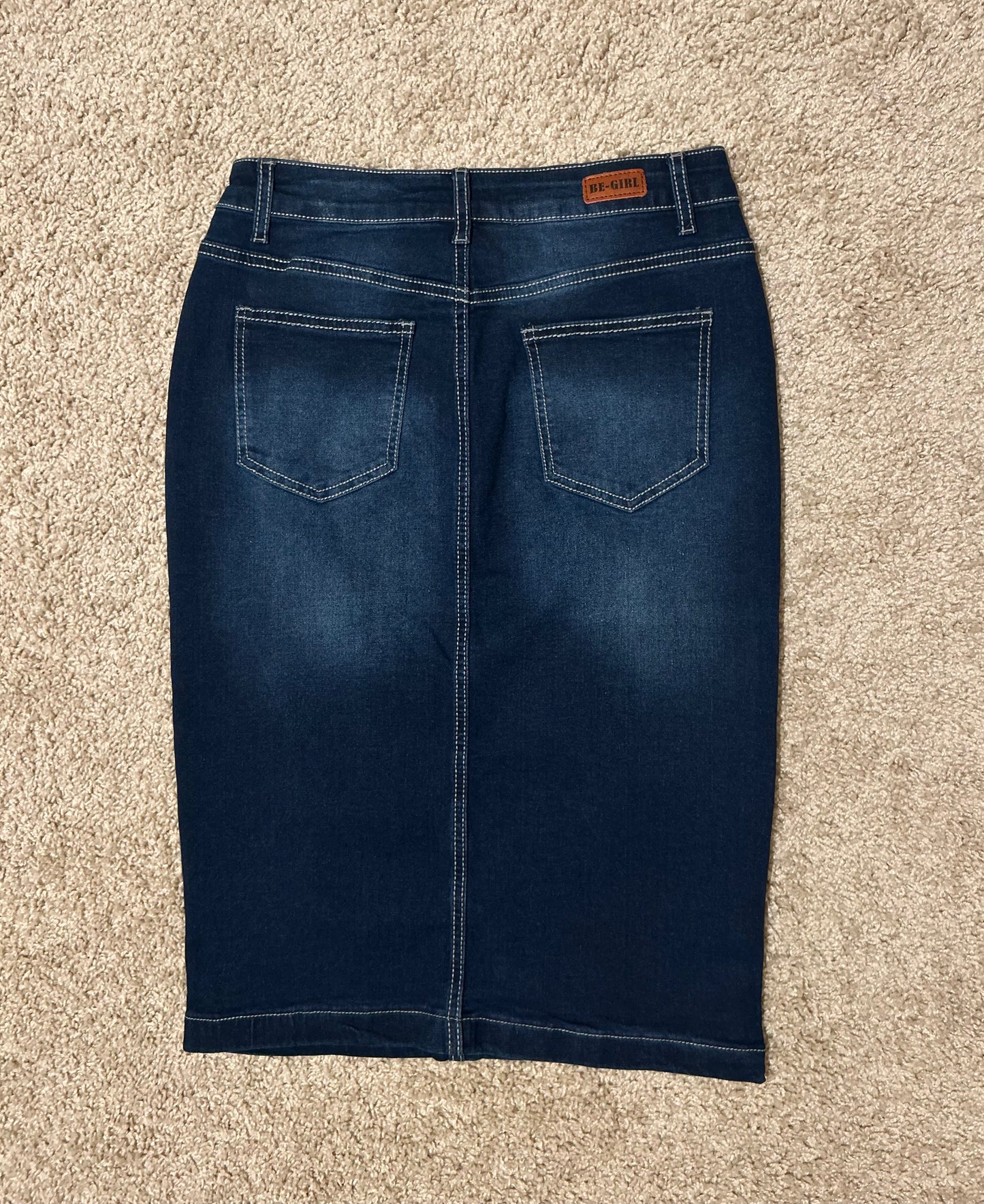 Dark Washed Denim Skirt