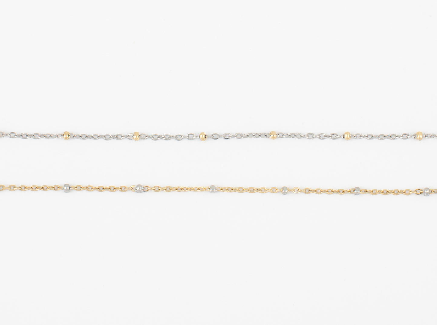 Mini Ball Two Tone Anklet Chain