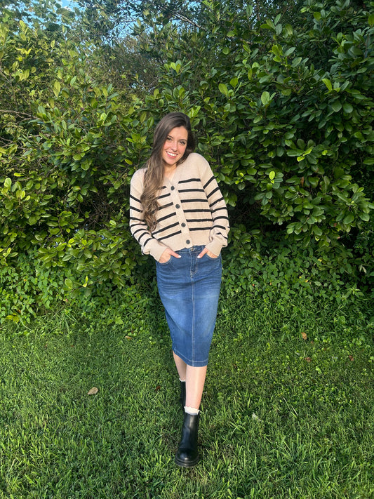 Medium Indigo Wash Denim Skirt