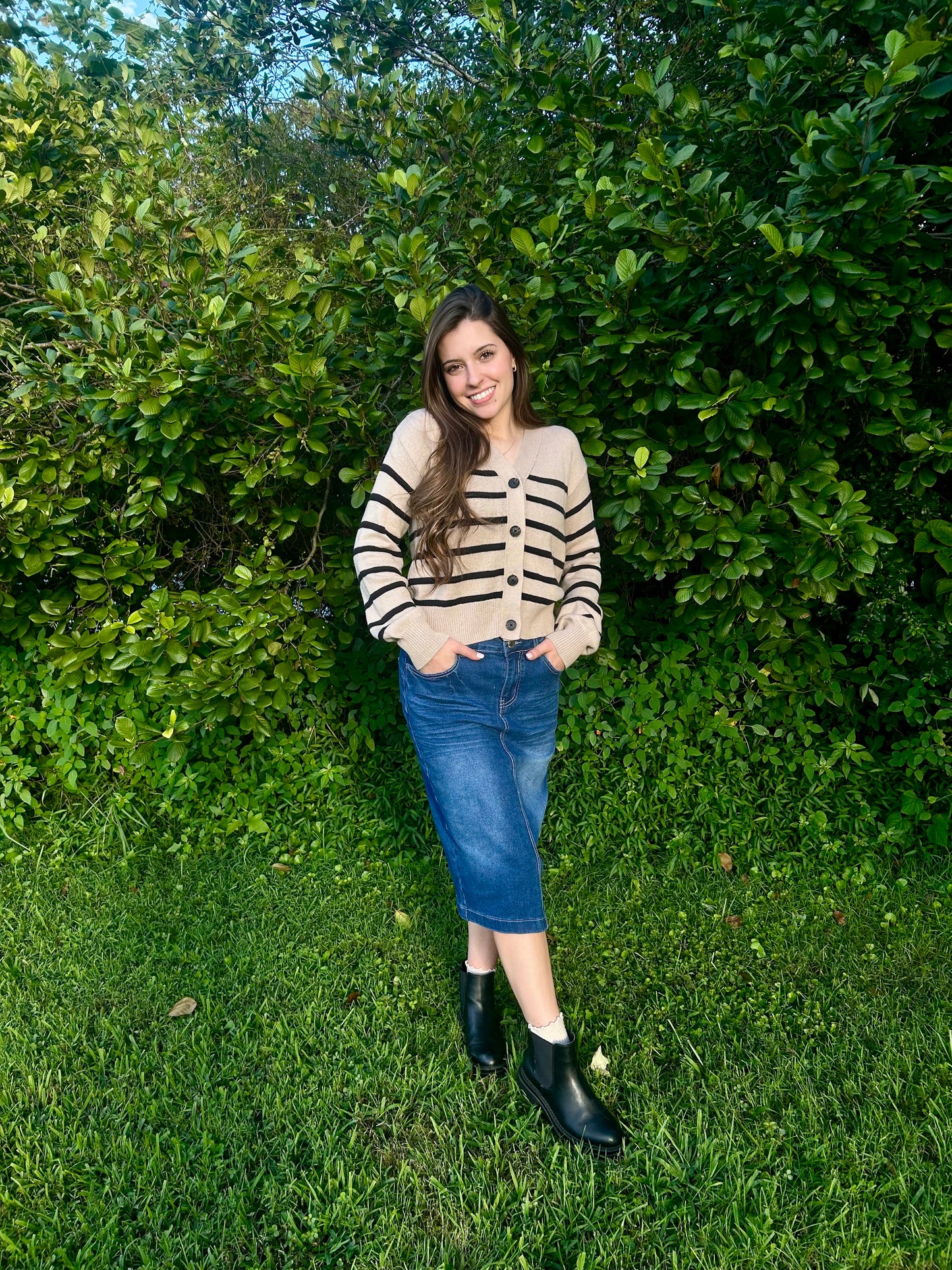 Medium Indigo Wash Denim Skirt