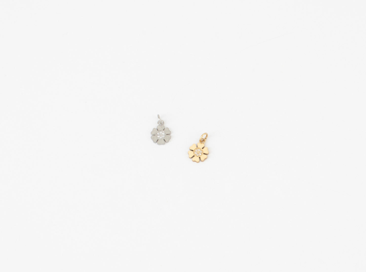 Crystal Flower Charm