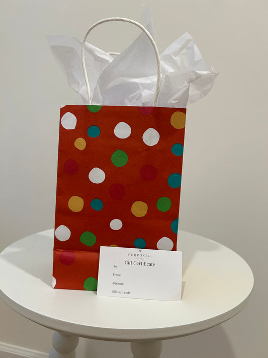 Purposed Boutique Physical Gift Certificate